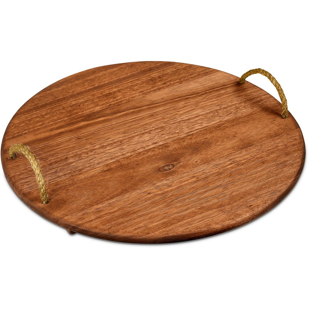 Okiyo Homegrown Large Round Hardwood Food Platter