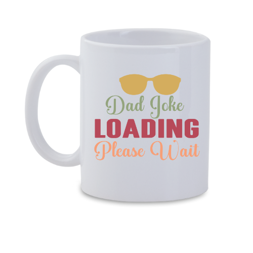 Dad joke loading mug