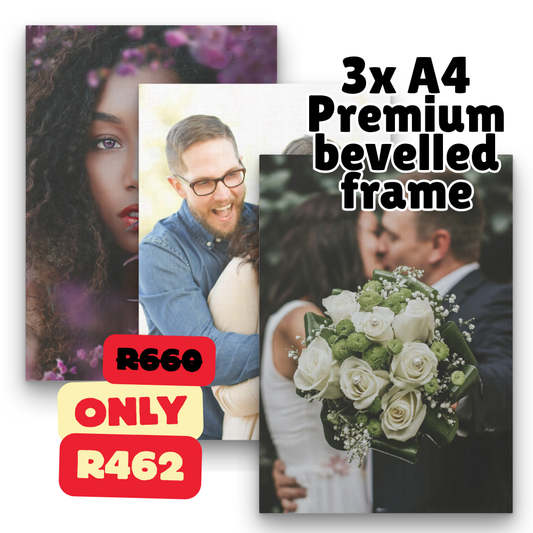 3x A4 premium bevelled edge frame COMBO SPECIAL!