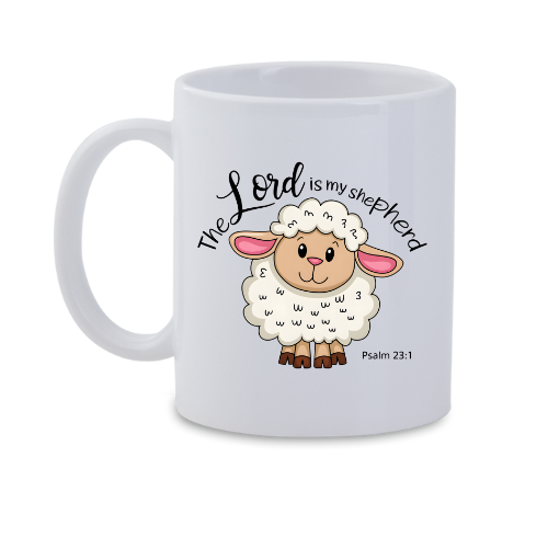 The Lord is my shepherd mug