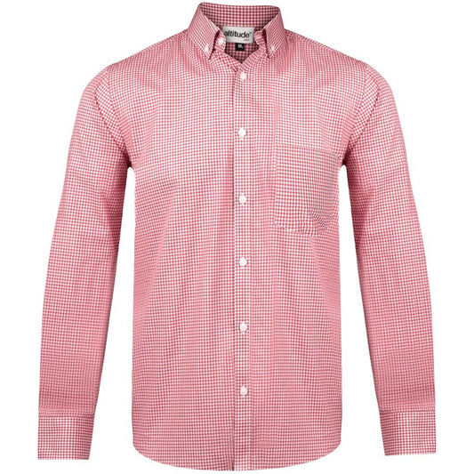 Mens Long Sleeve Edinburgh Shirt - Red