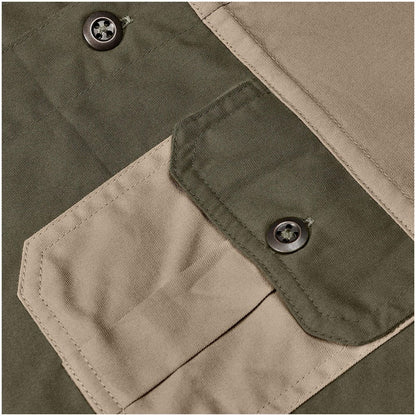 Mens Short Sleeve Serengeti 2-Tone Bush Shirt