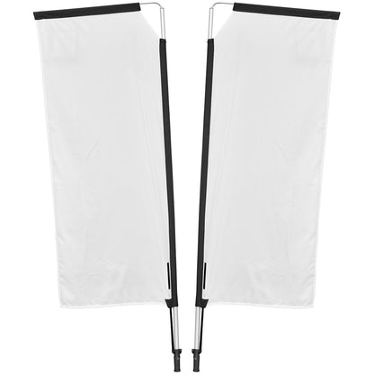 Legend 2M Sublimated Telescopic Double-Sided Flying Banner - 1 complete unit
