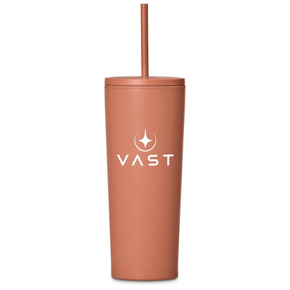 Kooshty Concorde Stainless Steel & Plastic Double-Wall Tumbler & Straw - 720ml