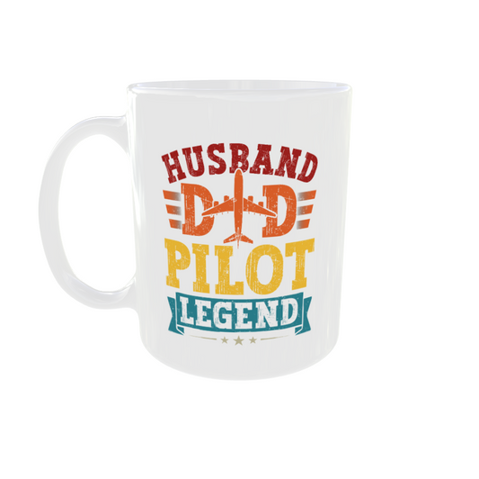 Husband, Dad, Pilot, Legend mug